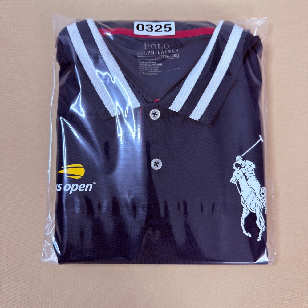 Polo Ralph Lauren US Open Polo Women L Navy Blue Excellent Big Pony Performance - Picture 14 of 16